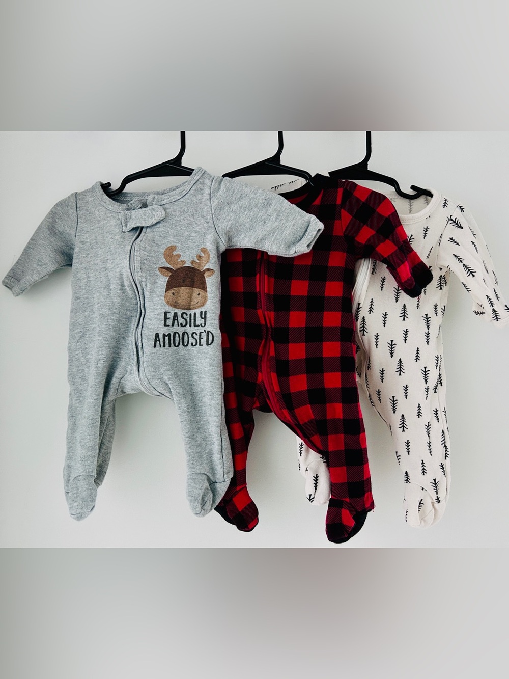 3x The Peanutshell Newborn One-Piece (Footed and with Hand Covers)